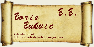Boris Bukvić vizit kartica
